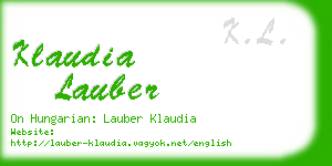 klaudia lauber business card